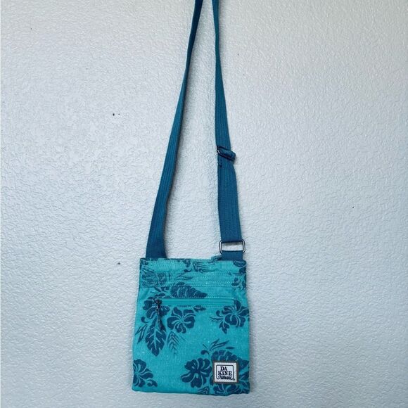 Hawaii Blue Turquoise Hibiscus Floral Crossbody Bag Purse - Picture 3 of 7